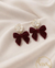 Royal Velvet Red Bow Earrings