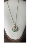Vintage Enamel Rose Premium Necklace