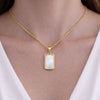 MOP Mosaic Bar 18k Gold plated Necklace