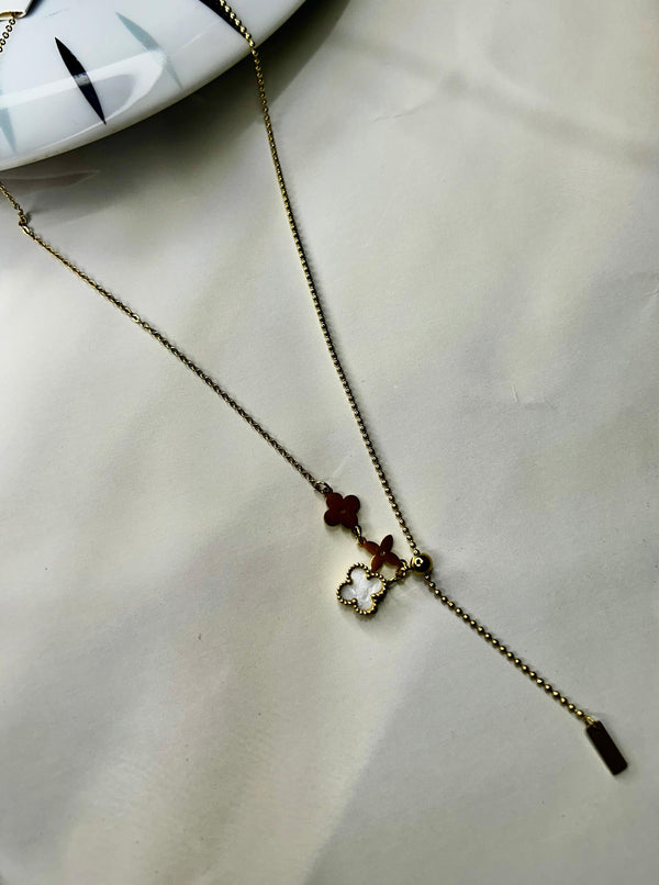 Luxurious Clover Charm 316L Stainless Steel Gold Plated Necklace