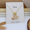 Fluttering Aurora Charm Luxurious 18k Gold Plated Necklace
