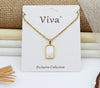 MOP Mosaic Bar 18k Gold plated Necklace